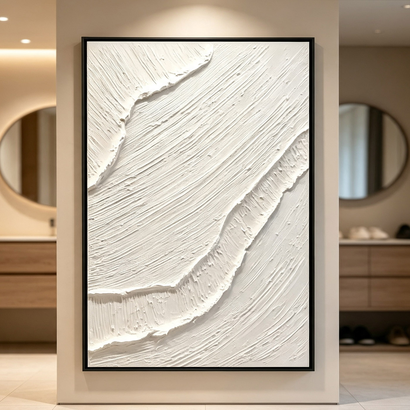 Home Decor Frames - Met de hand geschilderd wit 3D-dik