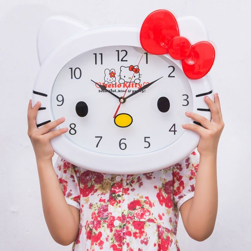 Wall Clock Silent - Leuke Sanrio HelloKitty stille wandklok niet-tikkende
