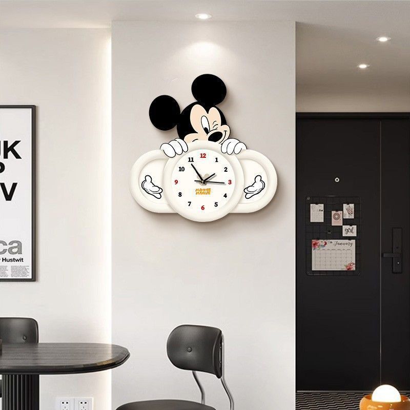 Wall Clock Silent - Mickey Cartoon Wandklok Woonkamer Creatieve TV