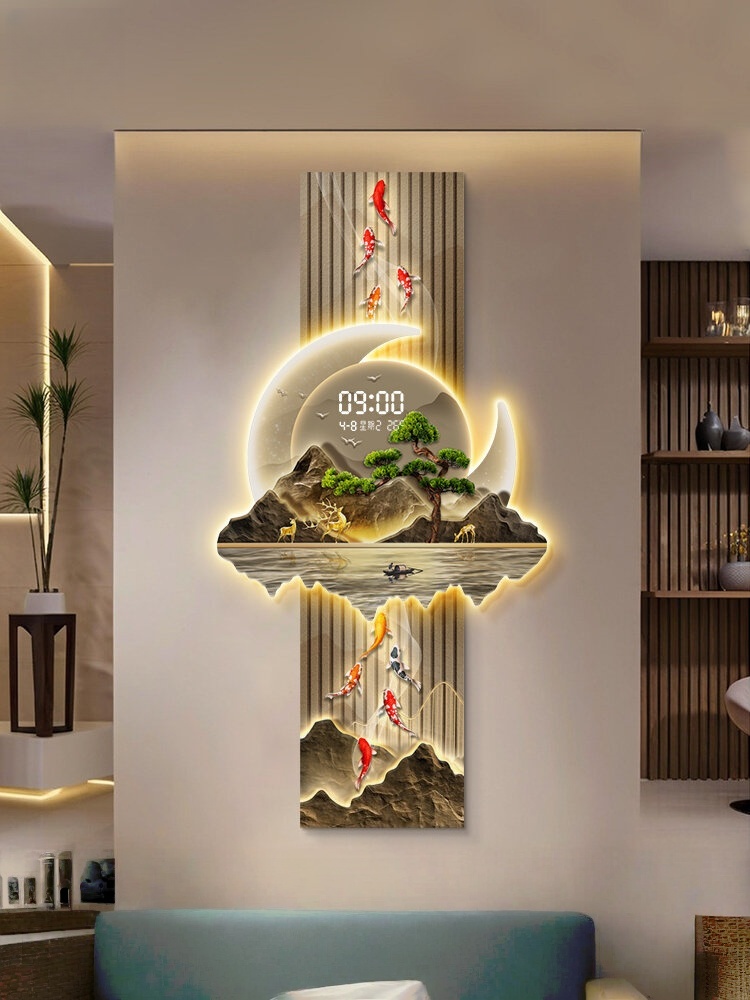 Wall Clock Silent - Design Luxe wandklokken Woonkamer Led-wandhorloge Stil