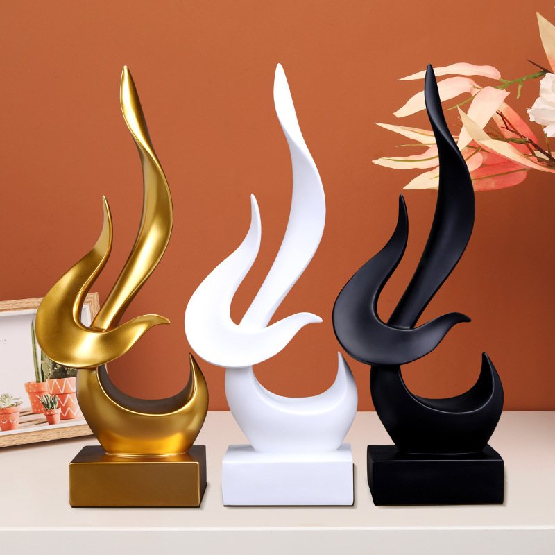 Abstract Sculpture Resin - Creatieve Vlam Vogel Standbeelden Abstract Sculptuur