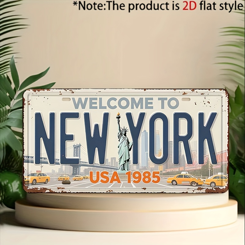 Home Decor New York - 2D plat, 1 stuk, vintage 1985