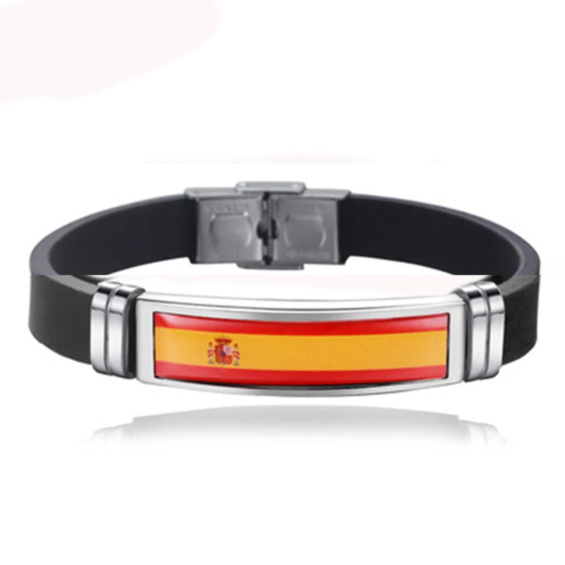 Home Decor Canada - Spanje Vlag Lederen Armband Frankrijk Portugal
