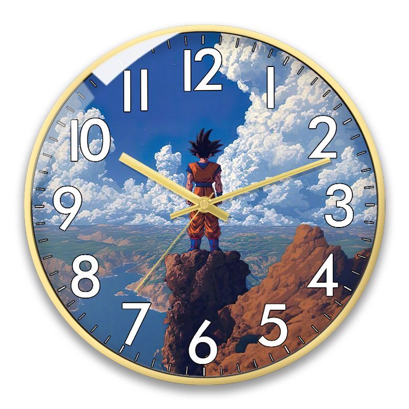 Wall Clock Silent - Anime Dragon Ball Sun Wukong stripfiguur