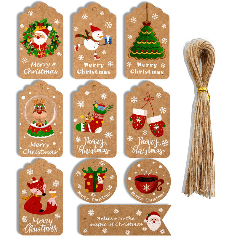 Home Decor Xmas Gifts - 50 stks Vrolijk Kerstfeest Dank U