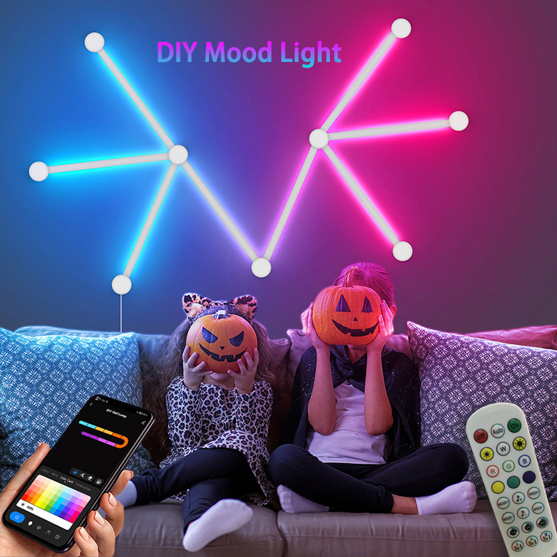 Home Decor Rustic - Slimme RGB-wandlamp, Bluetooth APP-verbinding LED-lichtbalk voor