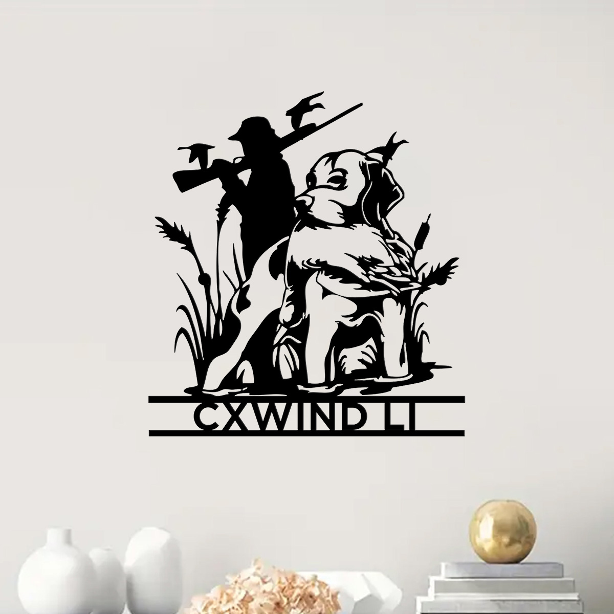 Home Decor Xmas Gifts - Aangepaste Hond Jacht Metalen Muur Kunst