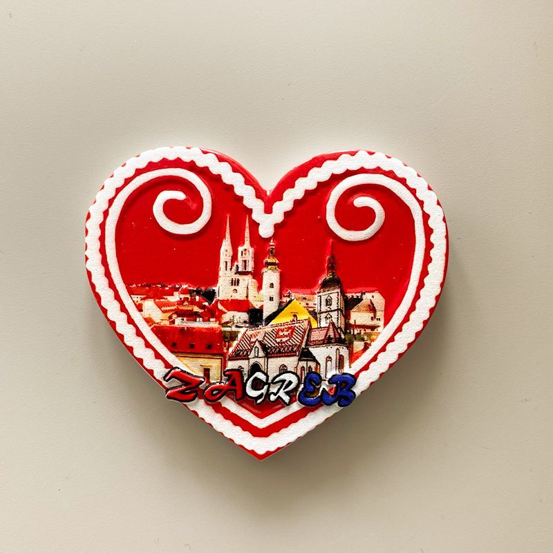 Home Decor Zagreb - Kroatische toeristische souvenir Zagreb hartvormig gebouw