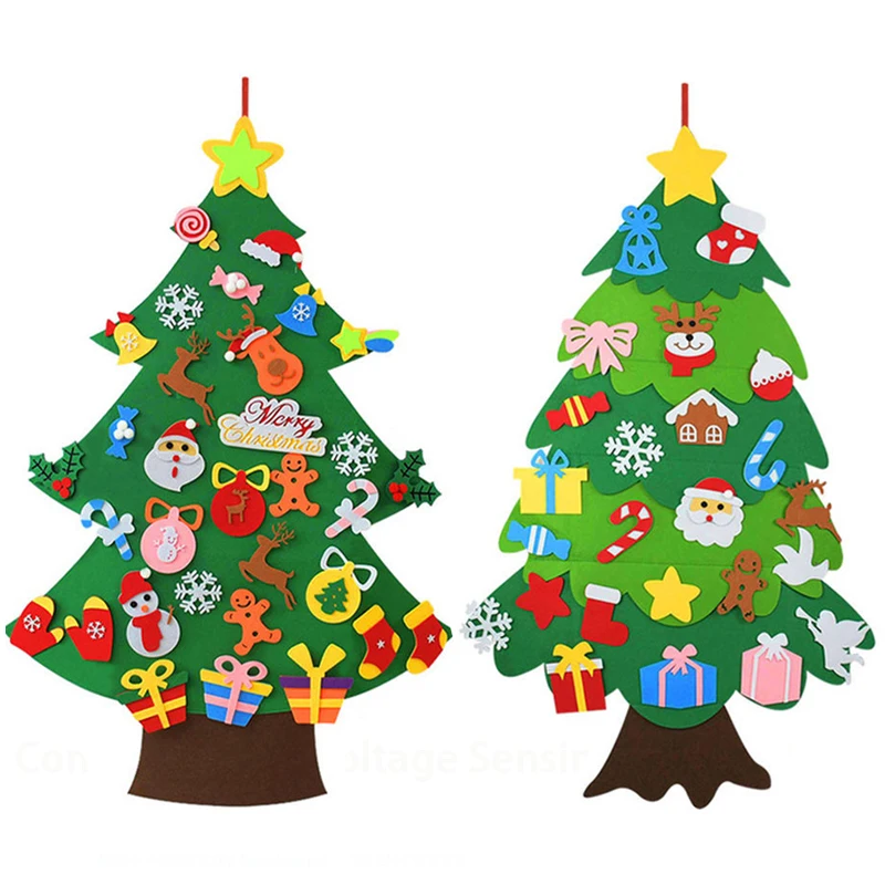 Home Decor Xmas Gifts - Kids Diy Vilt Kerstboom Kerst Decoratie