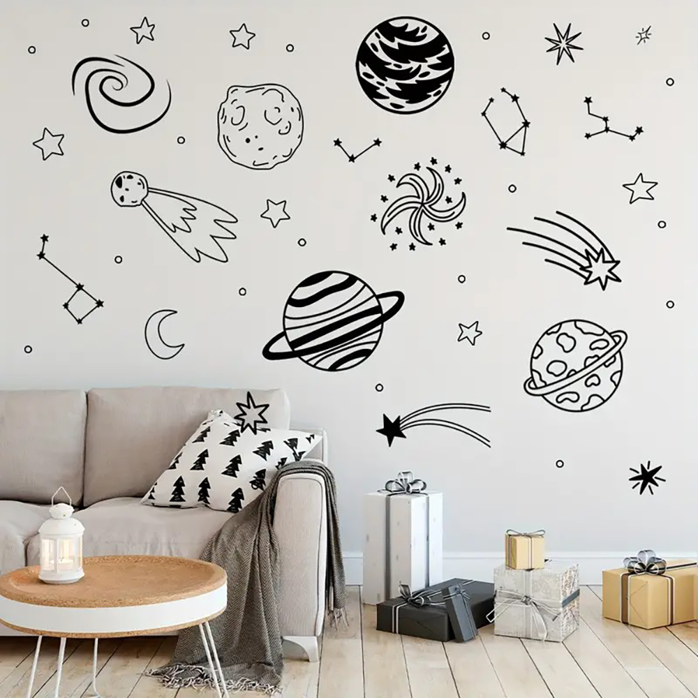 Home Decor Rustic - Grote planetaire meteoor ruimte thema plant