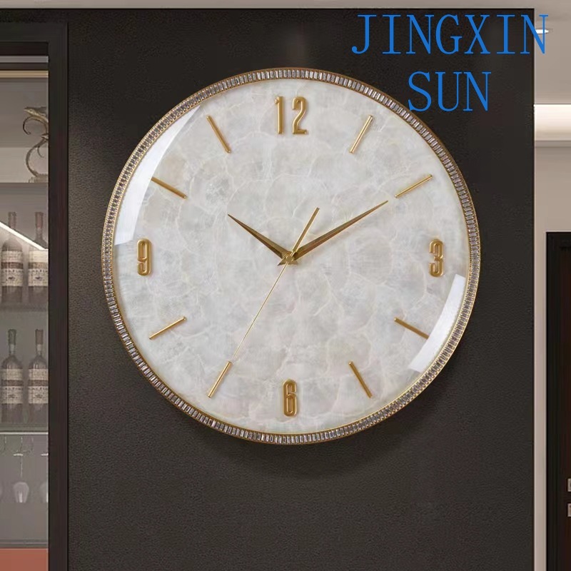 Wall Clock Silent - Shell Wandklok Modern Messing Minimalistisch Luxe