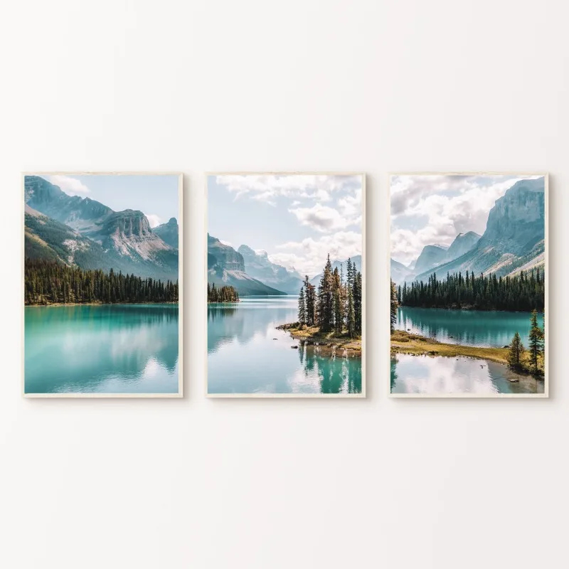 Home Decor Canada - Canada Mountain Lake Poster Schilderachtig boslandschap