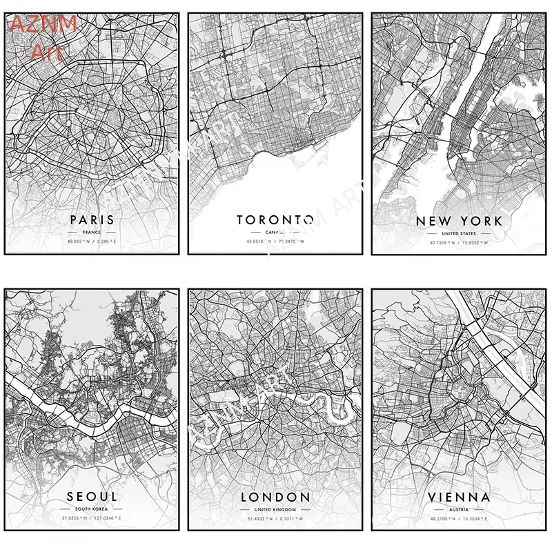Stadskaart Kunstwerk Poster Pa - Home Decor New York recensie en prijs