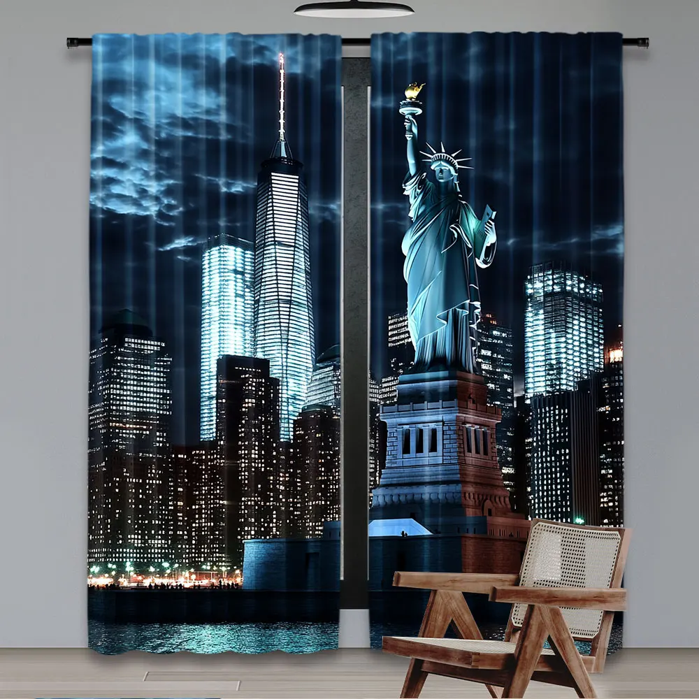 2 Stuks Vrijheidsbeeld Gordijn - Home Decor New York recensie en prijs