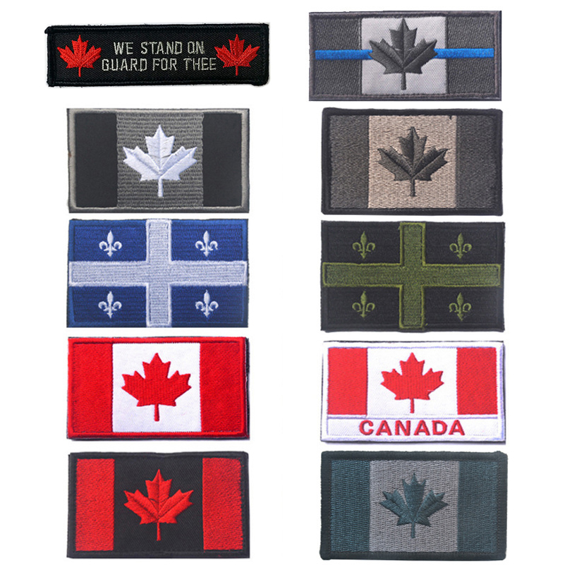 Geborduurde Canada Vlag Quebec - Home Decor Canada recensie en prijs