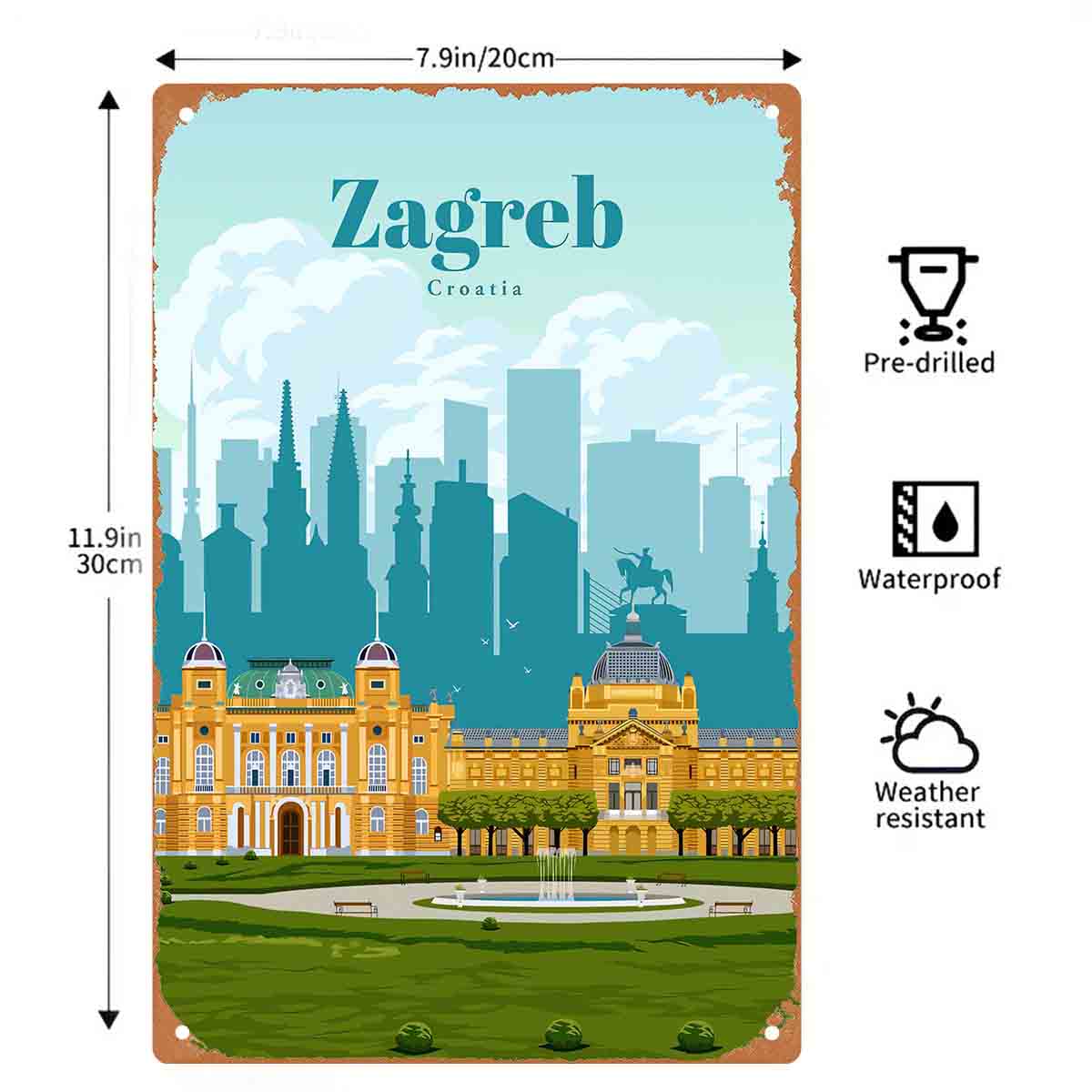 2D FLAT 1pc Zagreb Kroatië Sta - Home Decor Zagreb recensie en prijs