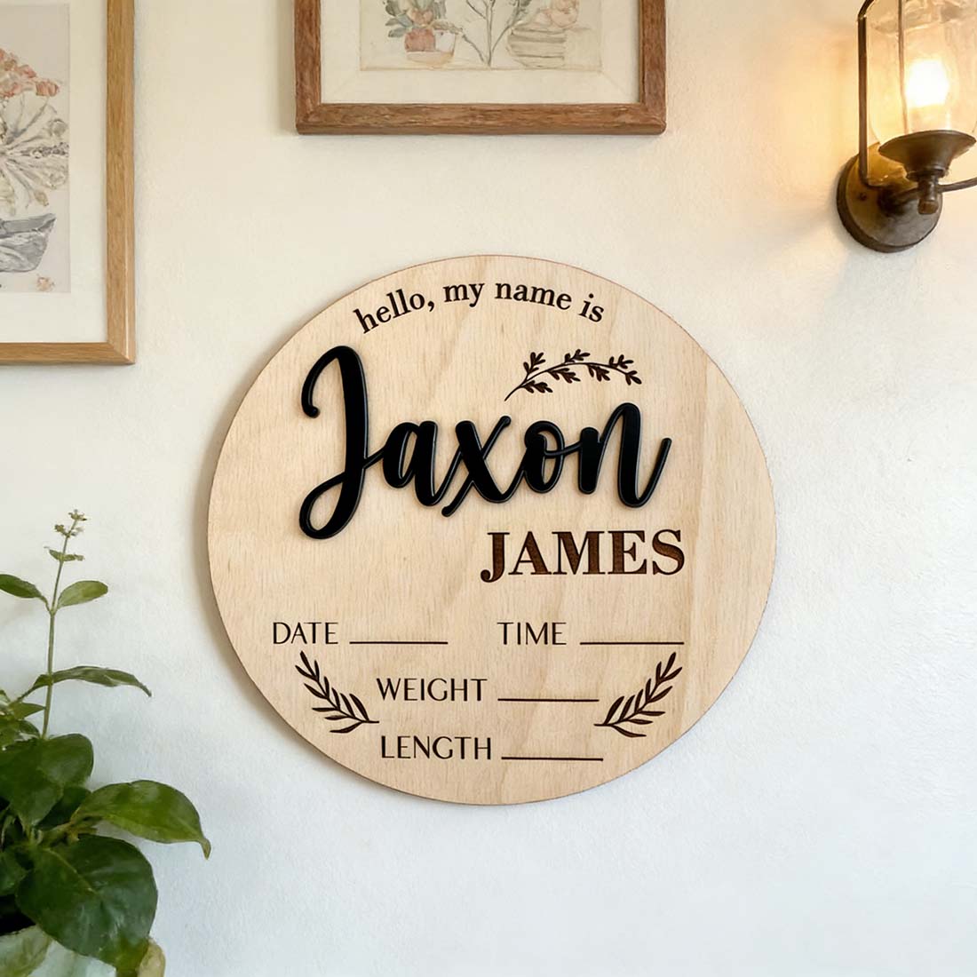 1Pc Aangepaste Baby Aankondigi - Home Decor Rustic recensie en prijs