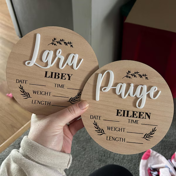1Pc Aangepaste Baby Aankondigi - Home Decor Rustic recensie en prijs