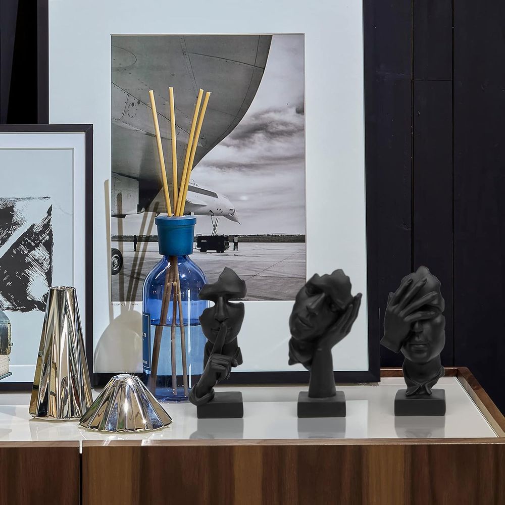 3 stuks Denker Beeldje, Stilte - Abstract Sculpture Resin recensie en prijs