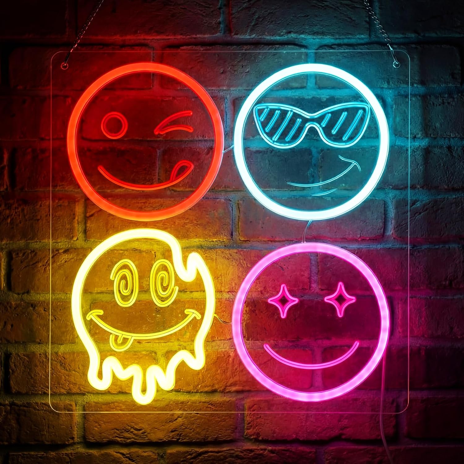 Schattig Smiley Face LED Neonb - Home Decor Emoji recensie en prijs