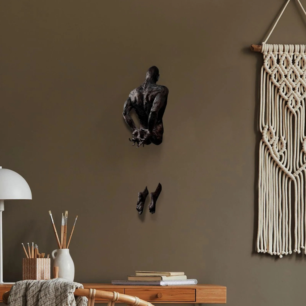 3D door muur figuur sculptuur  - Abstract Sculpture Resin recensie en prijs