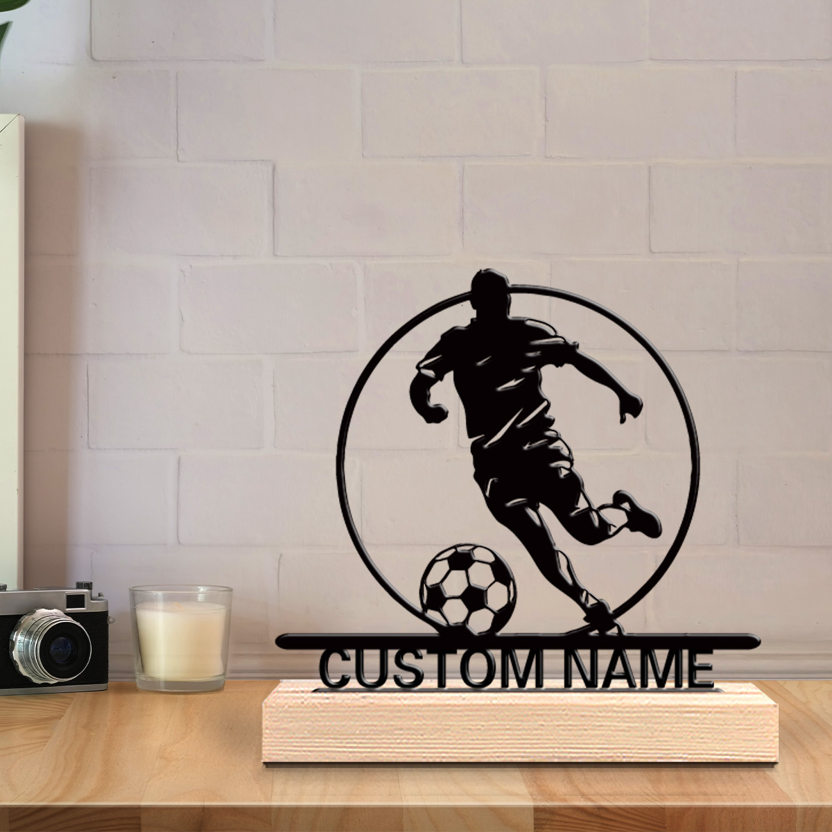 Aangepaste voetbalspeler metal - Home Decor Nz recensie en prijs