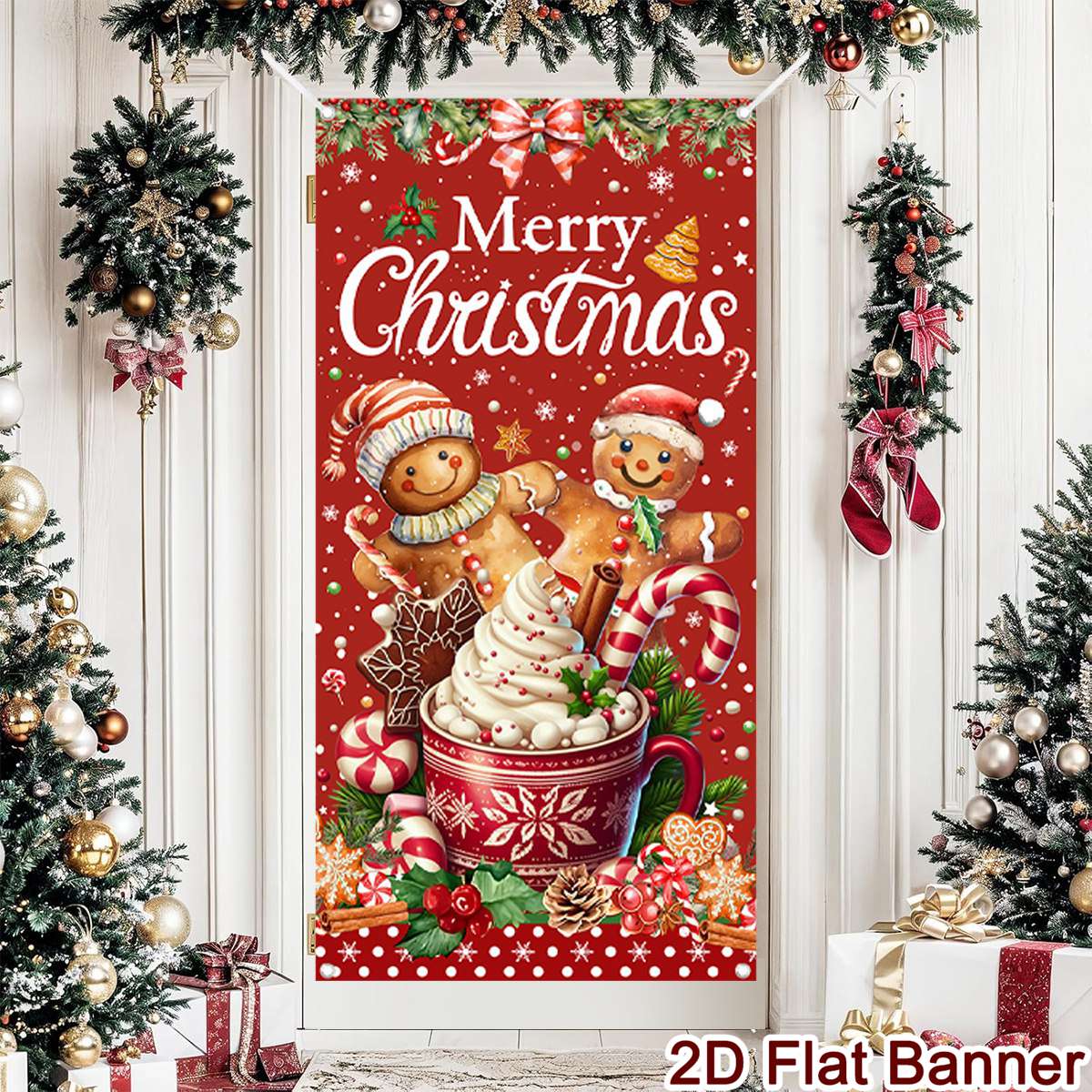 Kerst Deur Banner Vrolijk Kers - Home Decor Xmas Gifts recensie en prijs