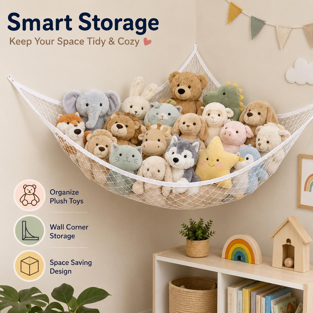 Mesh speelgoedopberghangmat Ha - Home Decor Rustic recensie en prijs