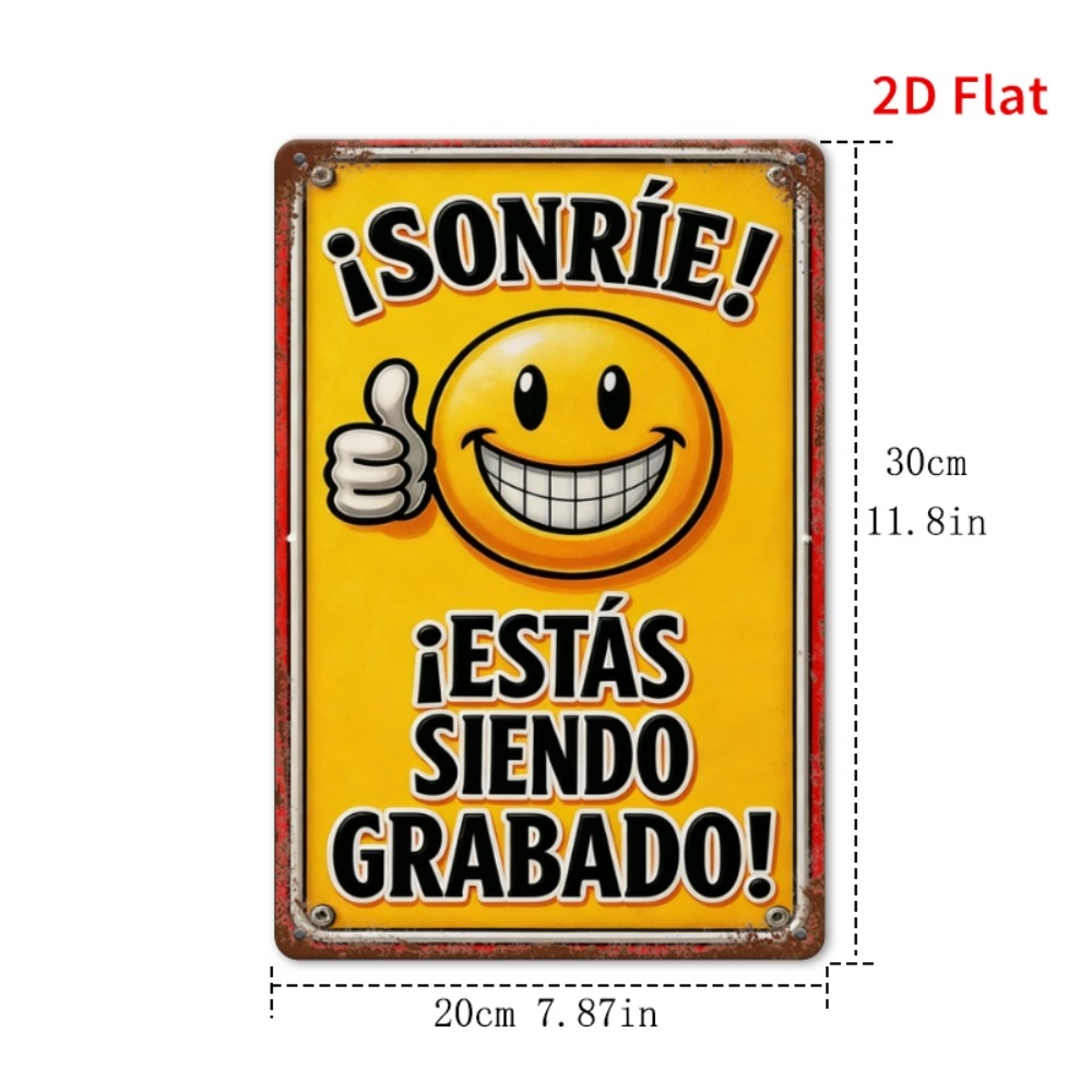 Tinbord - Glimlach, je wordt o - Home Decor Emoji recensie en prijs
