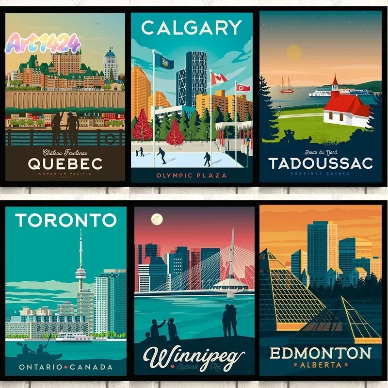 Canada Stad Reisposter Quebec  - Home Decor Canada recensie en prijs