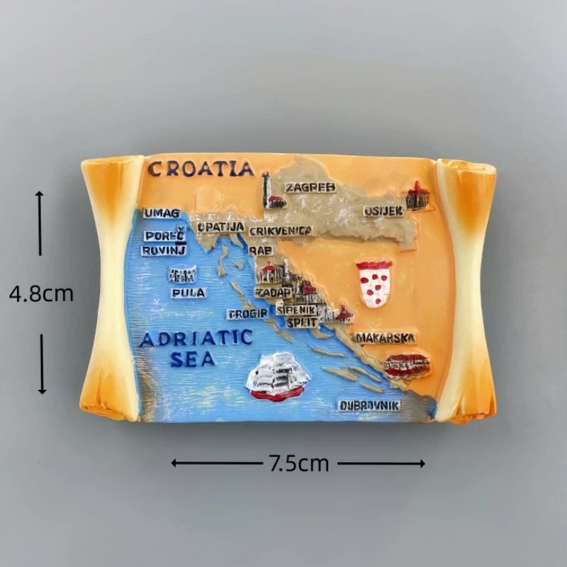 Kroatië 3D hars koelkastmagnee - Home Decor Zagreb recensie en prijs