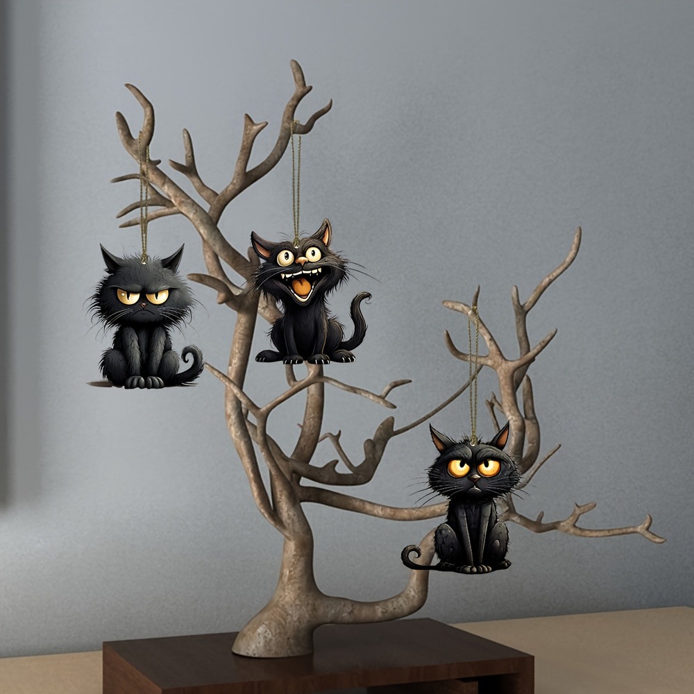 Handgemaakte zwarte kat Emoji  - Home Decor Emoji recensie en prijs