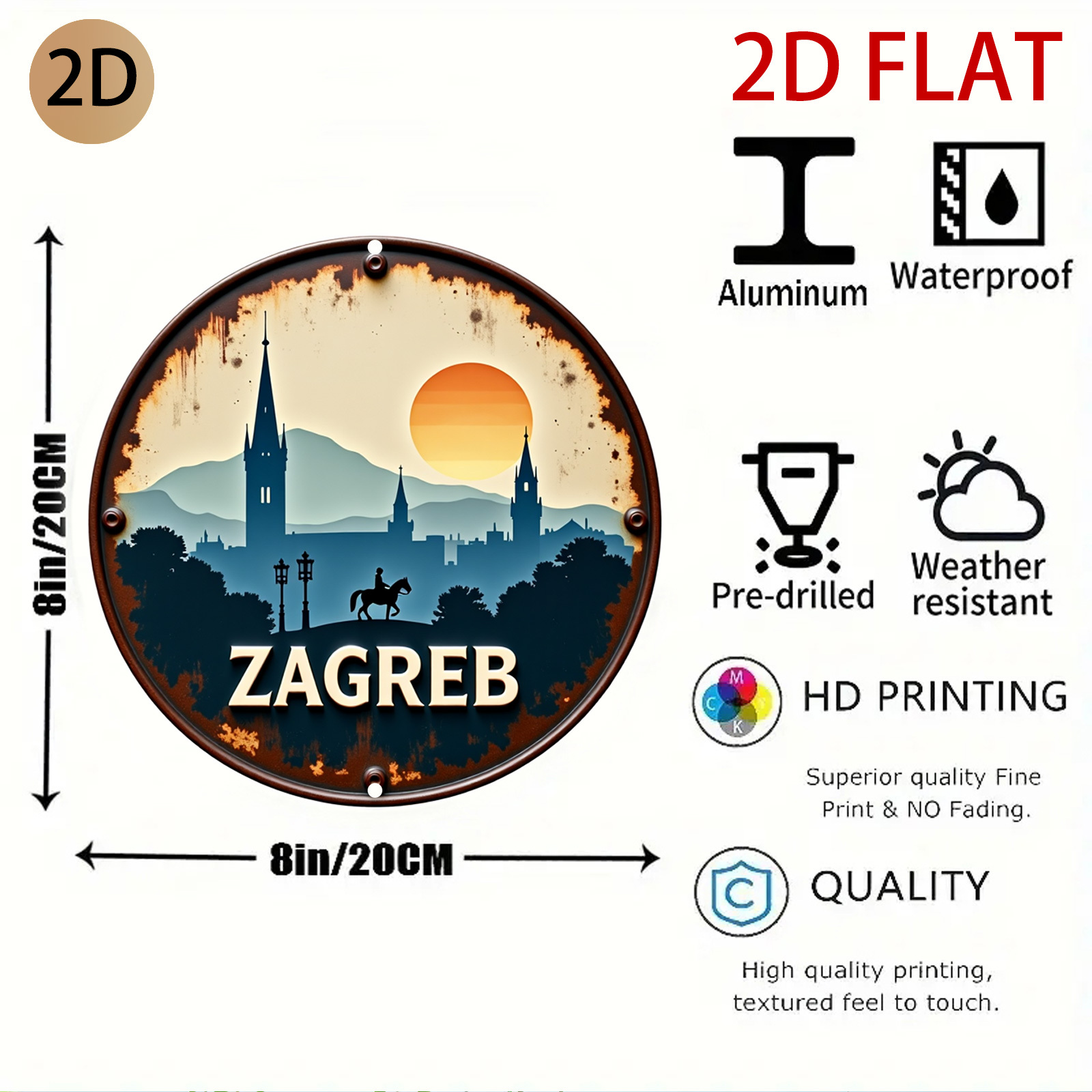 2D plat, 2D plat cirkelvormig  - Home Decor Zagreb recensie en prijs