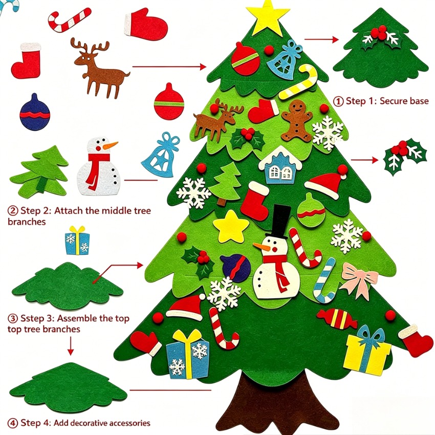 DIY vilten kerstboom met afnee - Home Decor Xmas Gifts recensie en prijs